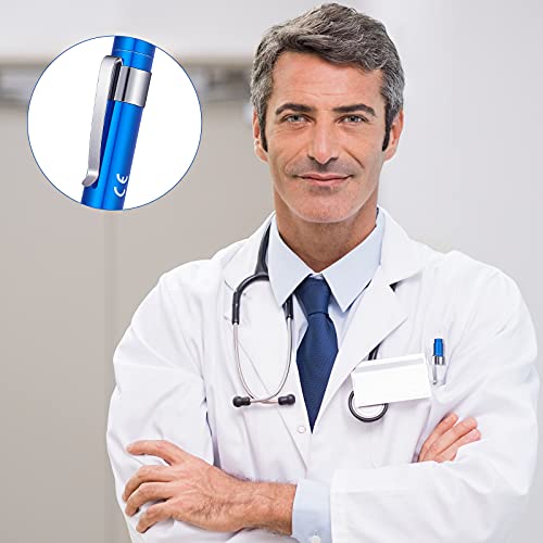 Nuanchu 10 Pcs Penlight for Nurse LED Reusable Pen Light with Pupil Gauge Nurses Pin Light for Torch Medical Students Doctors Daily Use with Pocket Clip Nurse and Doctor Gifts(Basic Colors)