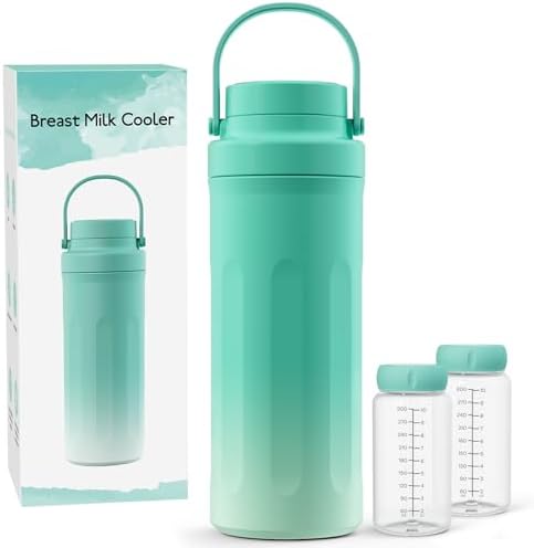 22oz Portable Breast Milk Cooler for Outdoor, 24 Hours Large Capacity Travel Breastmilk Chiller with Leak-Proof Seal for Breastfeeding Moms' All-Day Needs