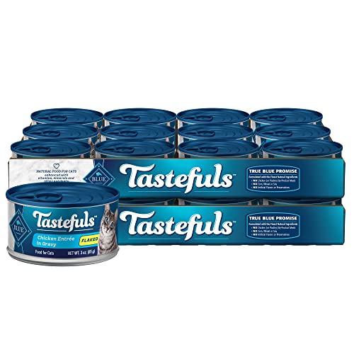 Blue Buffalo Tastefuls Natural Flaked Wet Cat Food, Chicken Entrée In Gravy 3-Oz Cans (Pack Of 24) #TOP5