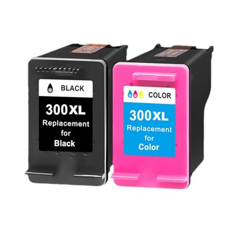 Cartucho de Tinta Compatible 300XL, Compatible con HP 300 for HP300 XL Deskjet F4280 F4580 D2560 D2660 D5560 Envy 100 110 120 Photosmart C4680(1Set)