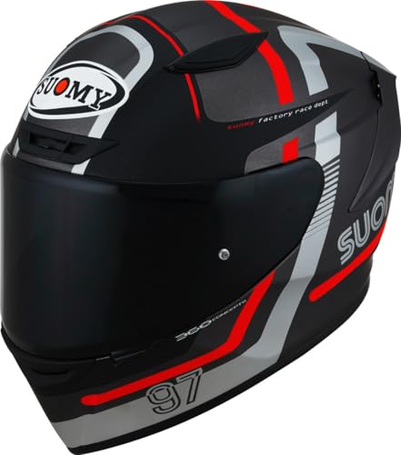 Universally applicable Suomy Track-1 Ninety Seven 2023 Casco, nero/rosso, XL (61/62)
