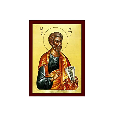 Amazon.com: Saint Peter icon The Apostle, Handmade Greek Orthodox icon ...