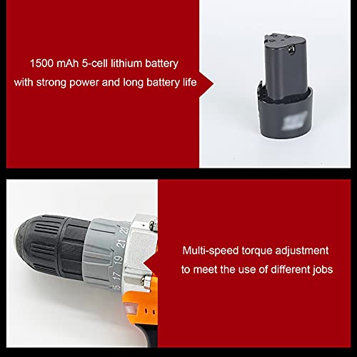 Mehrzweck-Holzbearbeitungs-Pistolenbohrmaschine, 12-V-Lithium-Bohrmaschine, wiederaufladbares Handbohrmaschinen-Set… – Bild 7
