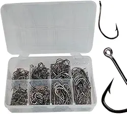 Kit Anzol de Pesca Maruseigo Black Kit 350 Anzóis + Estojo