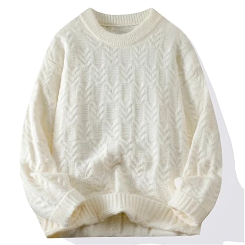 Men's Round Neck Casual Pullover Sweater Long Sleeve Thickened Comfortable Sweater4