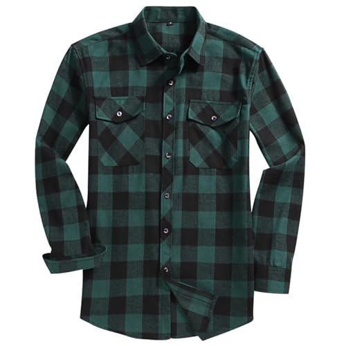 Manches longues en flanelle et look casual pour ce haut boutonné homme idéal en weekend