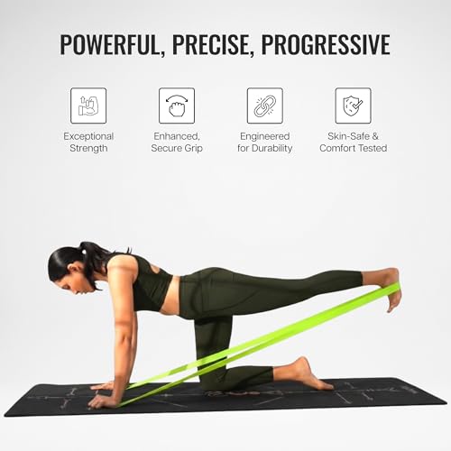 Image of Wiselife Professional Latex Resistance Thera Band (Light Resistance) | 48x4 inch | 100% Natural Latex Resistance Band | For Warm-Up, Stretching, Strength Training, Exercise, Gym Workout & Yoga (Green)