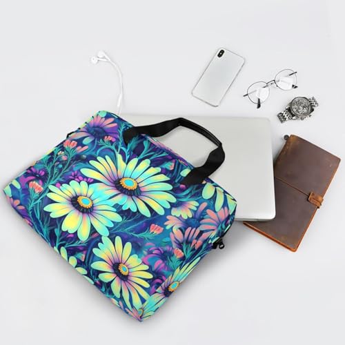 Maletín bandolera floral para laptop 13-16 in miniatura 5