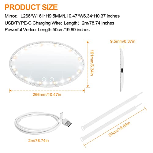 Surpassme MTRM073WH Rhinestone Car Visor Vanity Mirror thumb #2