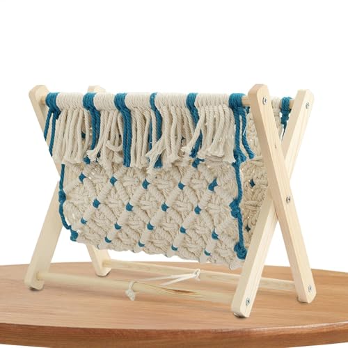 Decorazione elegante: il supporto per la rivista Macrame può essere facilmente adattato stile decorativo della tua stanza, ideale per soggiorno, camera da , bagno, uffici e camere familiari e risparmia spazio per luoghi più piccoli.