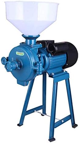Heavy Duty Electric Grain Grinder - Wet & Dry Commercial Mill Crusher, Dual Use Pulverizer Powder Machine for Rice, Corn, Coffee, Wheat with Funnel