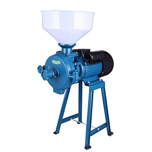 Grinding Mill，Commercial Commercial Mill Grinder, Wet and Dry Dual Use Heavy Duty Electric Cereal Grain Grinder, Pulverizer Powder Machine with Funnel for Rice Corn Coffee Wheat