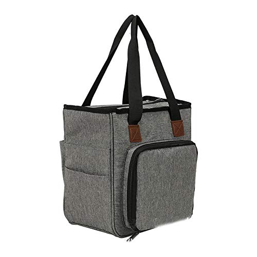 Tooloflife Organizer per lavoro a maglia, borsa portatile per riporre i filati, grigio