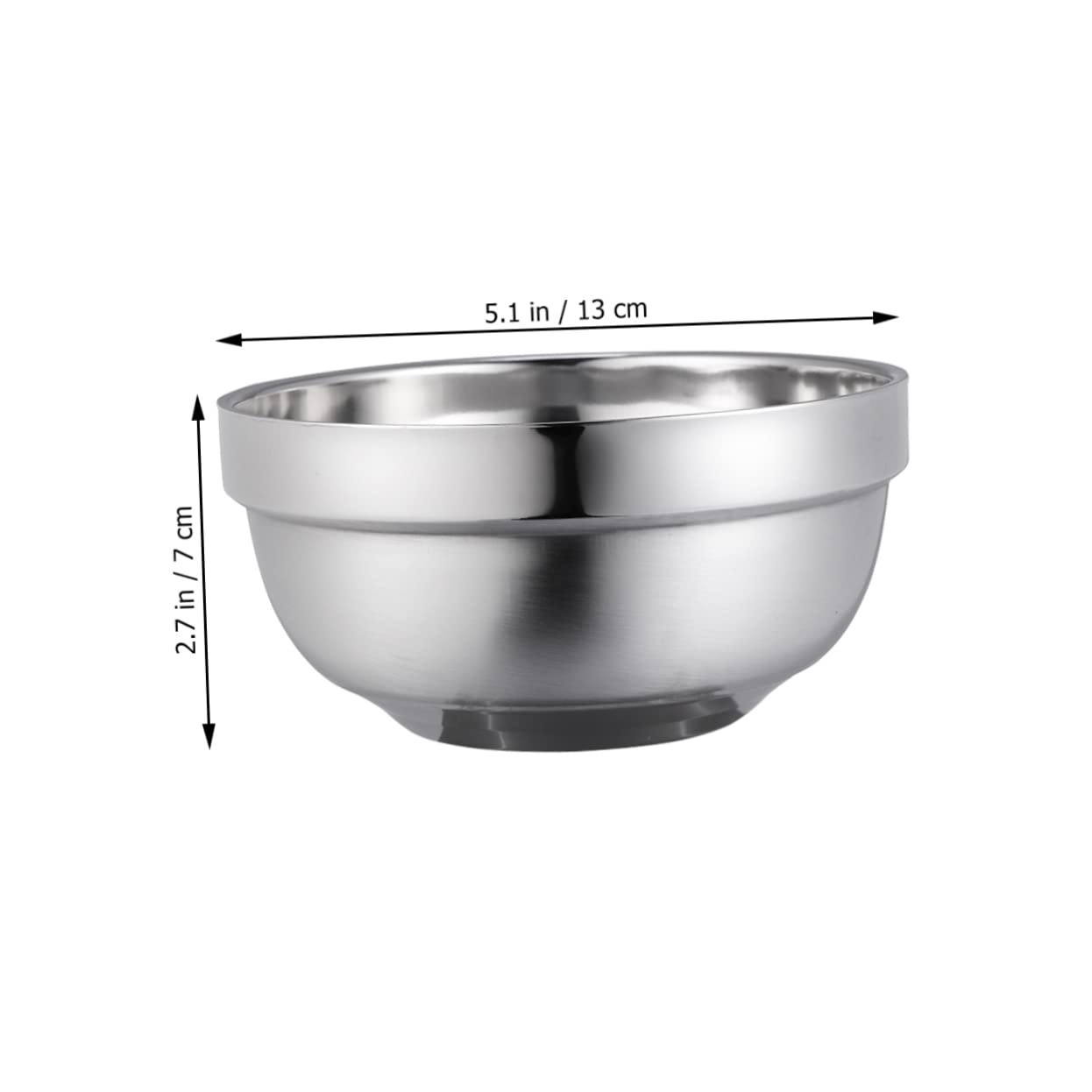Unomor 2Pcs Double Walled Stainless Steel Hot Bowls for Family Insulated Soup and Rice Bowls and Easy to Clean Dinnerware