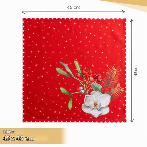 Maison d'Hermine Stoffservietten 100% Baumwolle (45 cm x 45cm, 4er-Set) – Ansicht 4