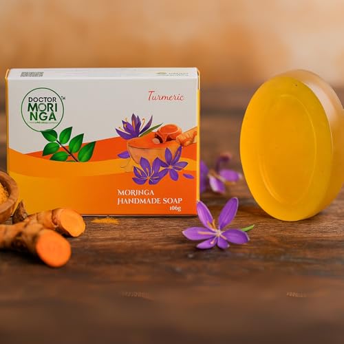 Image of Herbal Handmade Bathing Soap 100gm (2 Piece) | Turmeric Soap for Deep Cleansing | Removes Dirt & Impurities | No Mineral Oils | Suitable for All Skin Types