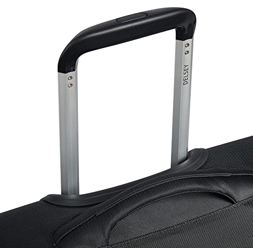 Image of DELSEY PARIS Sky Max 2.0 Softside Expandable Luggage with Spinner Wheels 2 Piece Set, Black (24 Inch /Duffle)