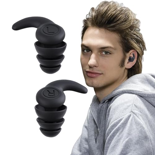 Tapones Para Los Oídos Para Nadar Niños | Fundas Para Los Oídos Con Diseño De Aleta De Tiburón Para Nadar   Tapones Para Los Oídos De Natación De Silicona, Aislamiento Acústico De 3 Capas, Caja De Alm