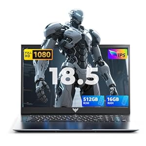 Tivique 18,5 Zoll Laptop,Twin Lake N150 (bis zu 3,6 GHz),8000mAh,16 GB DDR4 512 GB SSD bis zu 2 TB, 1920 x 1080 IPS Full HD Laptop, BT5.0, HDMI, Typ-C, 180° Öffnen und Schließen