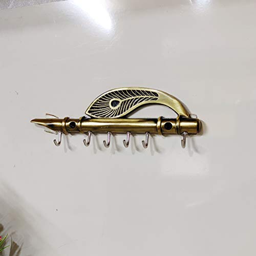 Image of KridayKraft Pankhi Flute Key Holder Decorative for Wall and Gift for Have House Warming Anniversaries, Birthday, Wedding Gifts, Return Gifts, Corporation Gifts, Religious-Gifts & Indian Festivals.