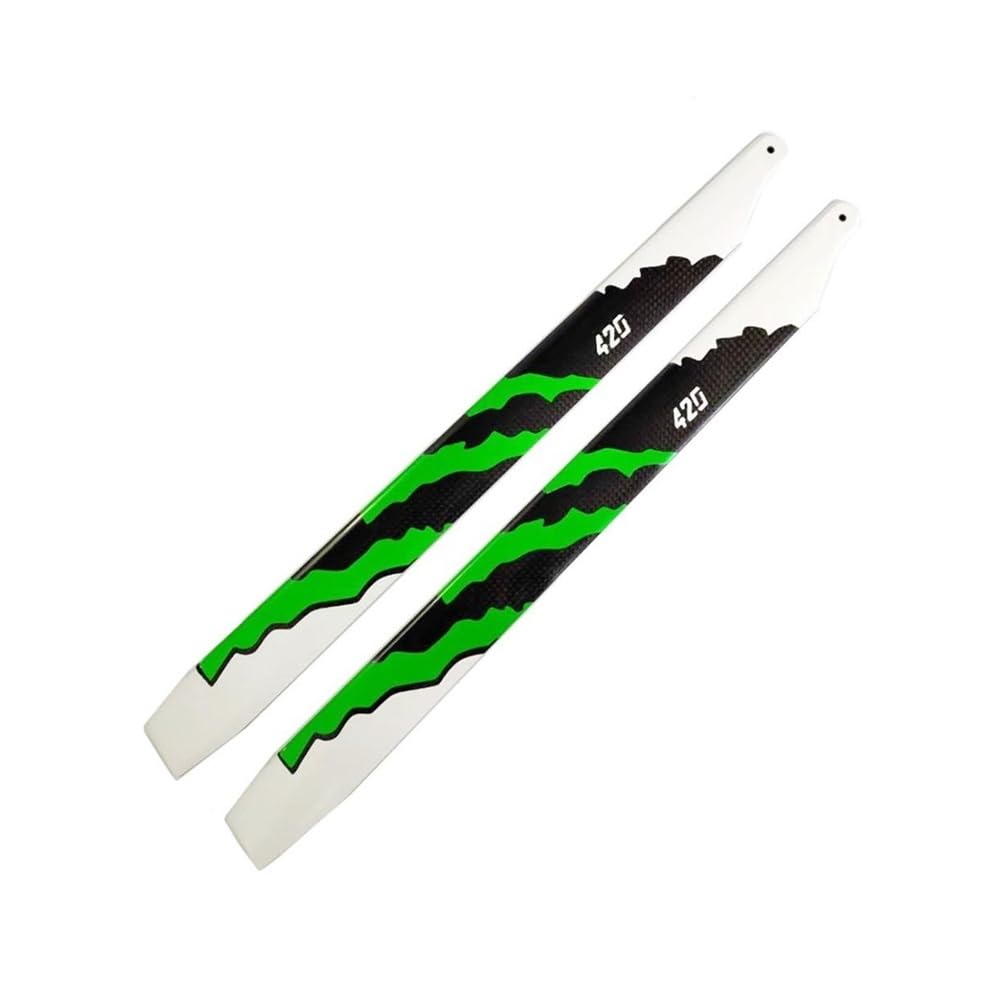 Hélice principale carbone 420mm haute rigidité pour hélicoptère R42 Green