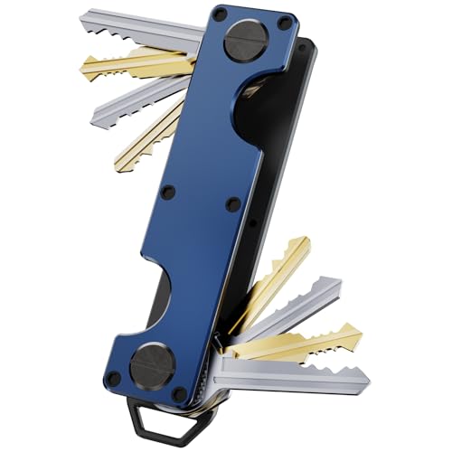 Image of Key Organizer Key Holder Compact Key Case Minimalist Metal Key Chain Key Holder for Keychain Secures 8-10 Keys EDC