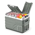 Alpicool 12 Volt Refrigerator Portable Refrigerator for Car 33 Quarts 12V Car Fridge Dual Zone Portable Fridge Freezer 12/24V 110~240 Volt AC for Truck RV Camper SUV Electric Cooler for Camping