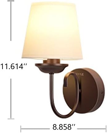 Kiven Plug-in Wall Sconce 1-Light Fixture with Fabric Shade,Black Finish