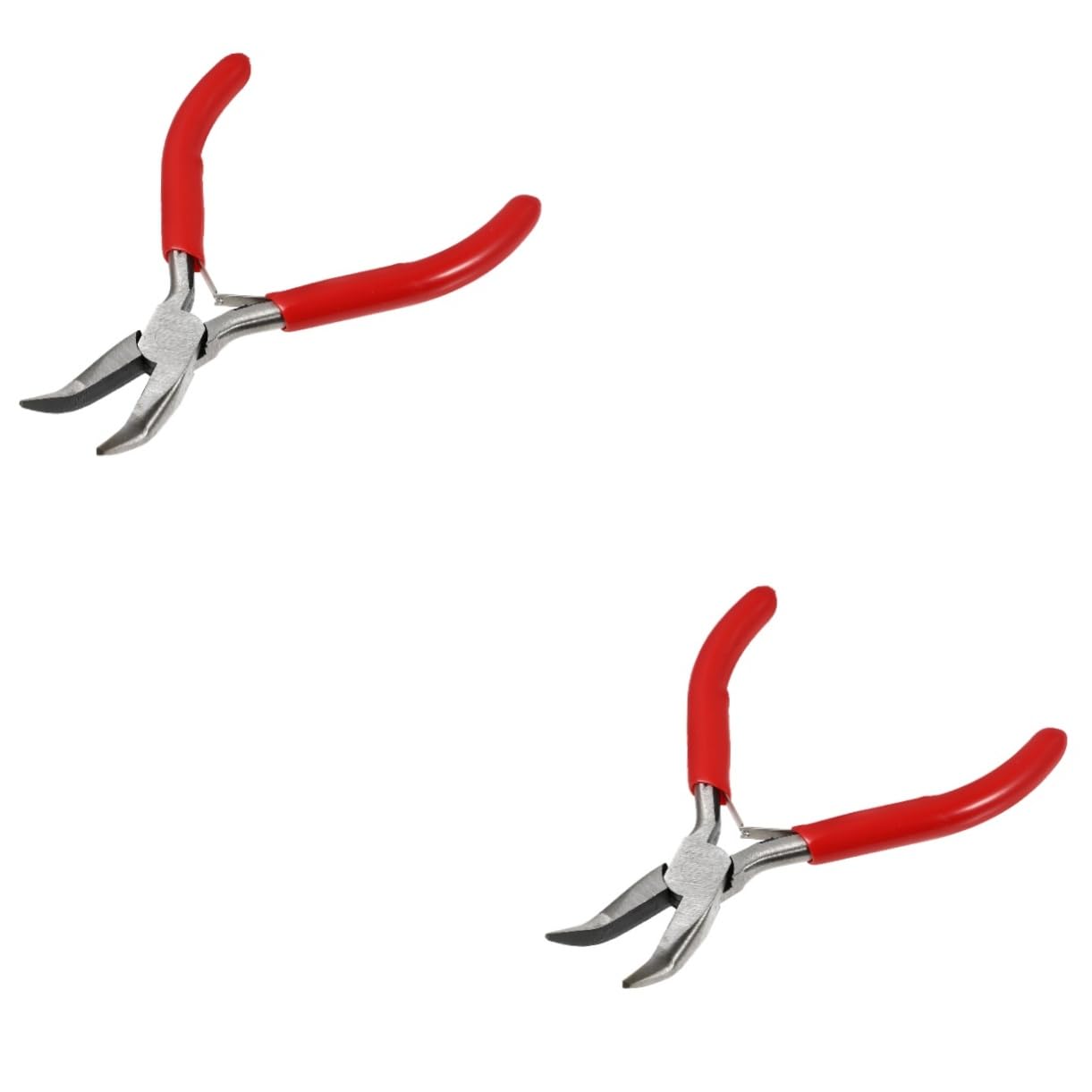 Hemobllo 2pezzi Pinze Per Creazione Gioielli Curvate Antiscivolo Strumenti Per Lavoro Fai Te e Avvolgimento Filo Manico Ergonomico Per Comfort e Precisione