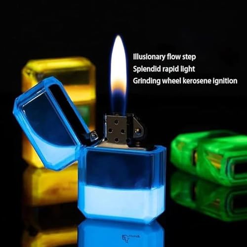 Encendedor recargable de queroseno color verde miniatura 2