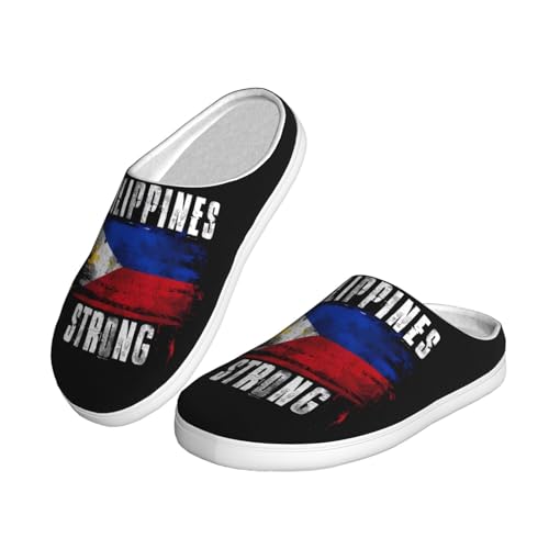 Mexican Flag Slippers TPR Cotton Slippers Non-Slip Flannel Slippers House Slippers For Women Men