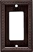 Brainerd 64405 Beaded Single Decorator Wall Plate / Switch Plate / Cover, Venetian Bronze