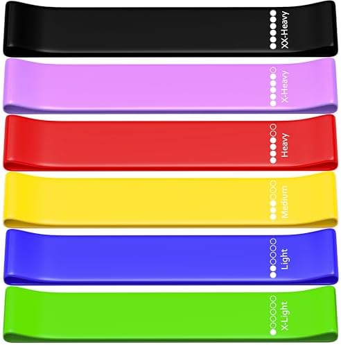 Set 6 Gomas Elásticas de Musculación + Bolsa de Almacenamiento y ...