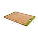 Neoflam Flutto Bamboo, BPA-Free Lifetime Replacement Heavy Duty Cutting Juice Groove, Organic Wood Butcher Block and Wooden Carving Board for Meat and Chopping Vegetables, 11 inch Green