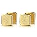 2pcs 6mm Gold Cube Barbell Earrings for Men Women, Steel Cheater Fake Ear Plugs Gauges Illusion Tunnel