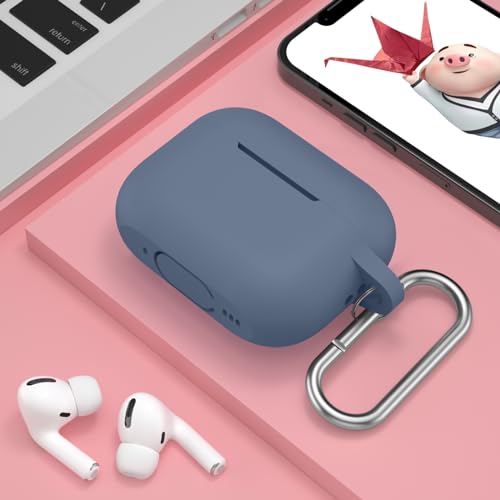Image of for AirPods Pro 2nd 1st Generation Case Cover with Keychain, Protective Soft Silicone Skin Accessories for Apple AirPods Pro Charging Case 2022 /2019, Front LED Visible, Lavender Grey