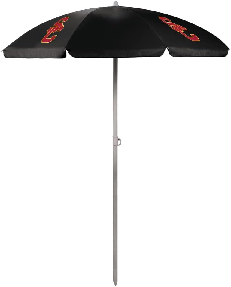 PICNIC TIME NCAA USC Trojans Outdoor Canopy Sunshade Beach Umbrella 5.5' - Small Patio Umbrella - Beach Chair Umbrella