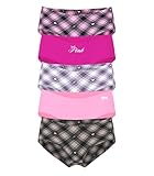 Victoria's Secret PINK Women's No Show Cheeky Underwear,Heritage Pink Plaid Pack (XL)