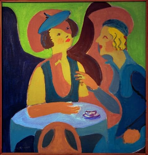 Tableau Ernst Ludwig Kirchner Deux femmes dans la campagne affiche sur toile salon 60x90cm