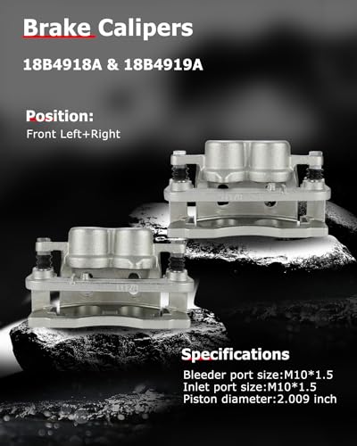 Image of cciyu Front Left & Right Brake Calipers Assembly w /Bracket 18B4919A 18B4918A For Cadillac 2008-2020,For Chevy 2008-2020,For GMC 2008-2020