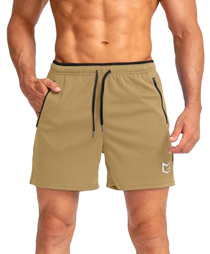 Image of G Gradual Men's Gym Workout Shorts Zipper Pockets 5 inch / 7 inch Quick Dry Breathable Runing Athletic Short for Men