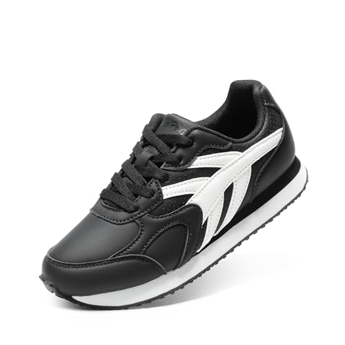 DREAM PAIRS Girls Sneakers Lace-up Tennis Running Casual LilLegends Lightweight Classic Walking Shoes for Little/Big Kid