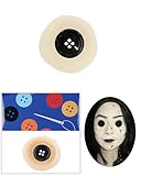 Libima 1 Set Halloween Black Button Eye Latex Prosthetic Costume Accessories for Halloween Cosplay Party