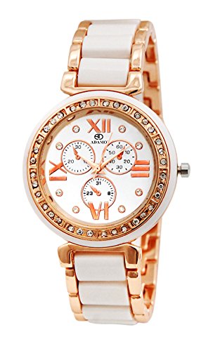 ADAMO Shine White Dial Womens & Girls Watch A806KM01 (B06WV9MMBC) Amazon Price History, Amazon Price Tracker