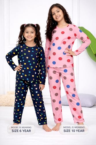 Image of NammaBaby Girl Cotton Night Suit Tshirt Shorts Capri Pyjama Set - Multipacks
