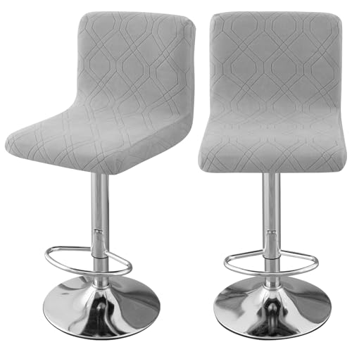 Image of Bar Stool Cover 2pcs Bar Chair Cover Swivel Bar Stool Slipcover | Stretch Counter Height Bar Stool Cover High Back Chair Cover Counter Stool Bar Chair Covers for Kitchen Pub Dining Room,06