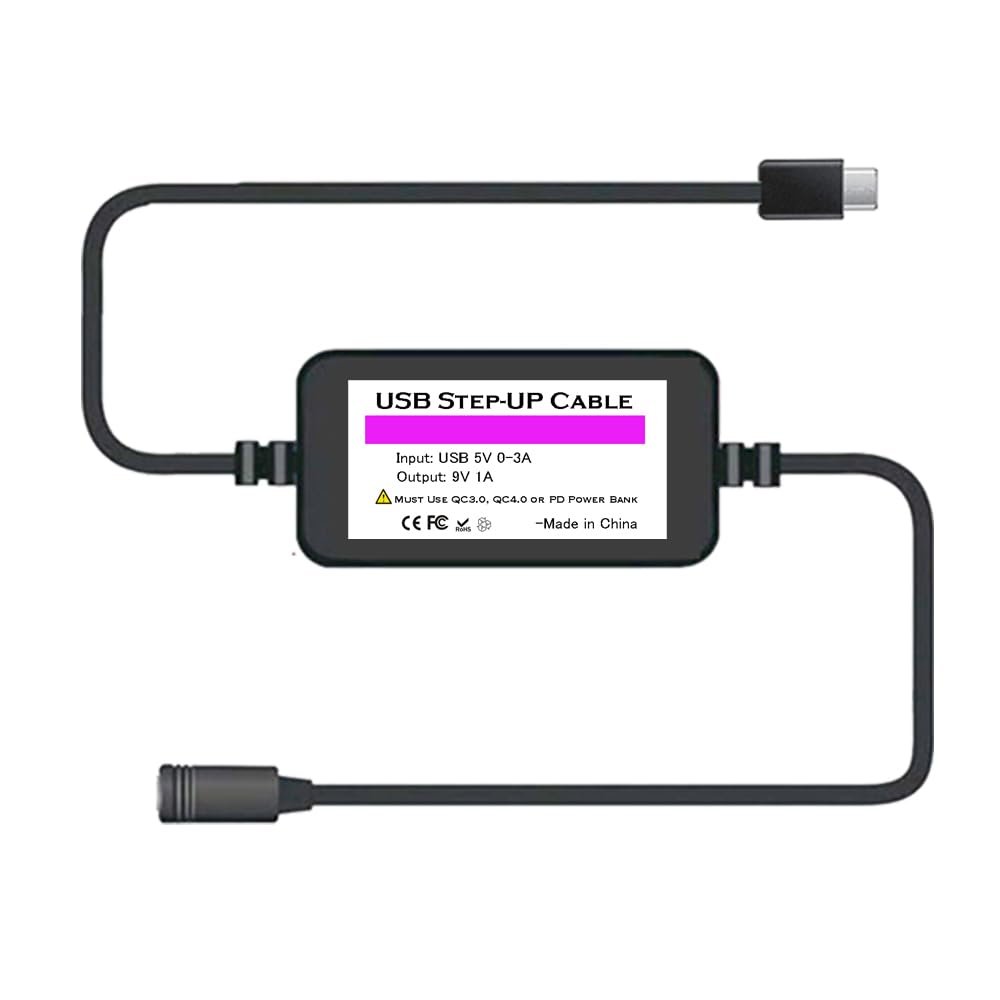 SmarkeySmarkey Heated Jacket Adapter Charger Voltage Step-Up Cable 5V stepup 9V for Heated Gear, Heated Vest, Heated Hoodies （Not Work for 12v Heated Jacket