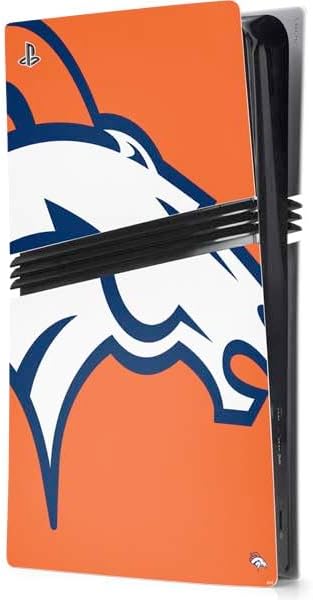 Skinit Decal Gaming Skin Compatible with PS5 Pro Console - Officially Licensed NFL Denver Broncos Large Logo Design