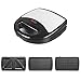 Macchina per sandwich multifunzionale compatta,Sandwich maker 3-in-1 multifunzione antiaderente bakeware casa colazione cottura