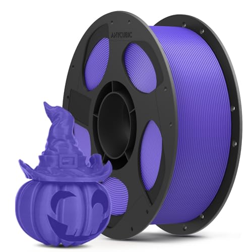 ANYCUBIC Refill PLA und Spool Kit 1KG Lila, 1,75mm Filament 3D-Druckmaterialien mit Hoher Fließfähigkeit, Neatly Wound, Intelligente Identifikation 1KG Lila 1KG